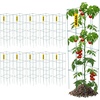 image:imageVEVOR Tomato Cages 118 x 118 x 461 5 Packs Square Plant Support Cages Silver PVCCoated Steel Tomato Towers for Climbing Vegetables Plants Flowers FruitsGreen