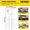 image:imageVEVOR Tomato Cages 118 x 118 x 461 5 Packs Square Plant Support Cages Silver PVCCoated Steel Tomato Towers for Climbing Vegetables Plants Flowers FruitsGreen
