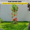 image:imageVEVOR Tomato Cages 118 x 118 x 461 5 Packs Square Plant Support Cages Silver PVCCoated Steel Tomato Towers for Climbing Vegetables Plants Flowers FruitsGreen