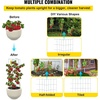 image:imageVEVOR Tomato Cages 118 x 118 x 461 5 Packs Square Plant Support Cages Silver PVCCoated Steel Tomato Towers for Climbing Vegetables Plants Flowers FruitsGreen