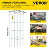 image:imageVEVOR Tomato Cages 118 x 118 x 461 5 Packs Square Plant Support Cages Silver PVCCoated Steel Tomato Towers for Climbing Vegetables Plants Flowers FruitsGreen