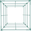 image:imageVEVOR Tomato Cages 118 x 118 x 461 5 Packs Square Plant Support Cages Silver PVCCoated Steel Tomato Towers for Climbing Vegetables Plants Flowers FruitsGreen
