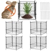 image:imageVEVOR Tomato Cages 118 x 118 x 461 5 Packs Square Plant Support Cages Silver PVCCoated Steel Tomato Towers for Climbing Vegetables Plants Flowers Fruitsblack
