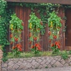 image:imageVEVOR Tomato Cages 118 x 118 x 461 5 Packs Square Plant Support Cages Silver PVCCoated Steel Tomato Towers for Climbing Vegetables Plants Flowers FruitsSilver
