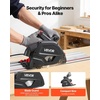 image:imageVEVOR Track Saw 612Inch PlungeCut Circular Saw Kit Tracksaw with 48Tooth CarbideTipped Blade 045 Angle Adjustment 216 in Cutting Depth for Wood Plastic Guide Rail Not Included BlackBlack
