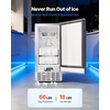 image:imageVEVOR Under Counter Ice Maker 66 LbsDay Under Counter Stainless Steel Nugget Ice Makers Machine with Drain Pump Reversible Door 18 Lbs Storage Freestanding Ice Maker for Commercial Home Kitchen