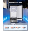 image:imageVEVOR Under Counter Ice Maker 80 LbsDay Stainless Steel Builtin Ice Makers Machine with Drain Pump Reversible Door 26lbs Storage Freestanding Ice Maker for Commercial Home Kitchen