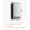 image:imageVEVOR Under Counter Ice Maker Machine Crescent Ice 25 LbsDay Stainless Steel Built in Ice Maker with Reversible Door 22Lbs Storage Ice Maker Machine for Commercial Home Kitchen No Drain RequiredCube Ice