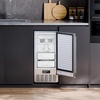 image:imageVEVOR Under Counter Ice Maker Machine Crescent Ice 25 LbsDay Stainless Steel Built in Ice Maker with Reversible Door 22Lbs Storage Ice Maker Machine for Commercial Home Kitchen No Drain RequiredNugget Ice
