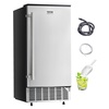 image:imageVEVOR Under Counter Ice Maker Machine Crescent Ice 25 LbsDay Stainless Steel Built in Ice Maker with Reversible Door 22Lbs Storage Ice Maker Machine for Commercial Home Kitchen No Drain RequiredCube Ice