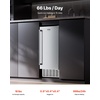 image:imageVEVOR Under Counter Ice Maker Machine Crescent Ice 25 LbsDay Stainless Steel Built in Ice Maker with Reversible Door 22Lbs Storage Ice Maker Machine for Commercial Home Kitchen No Drain RequiredNugget Ice