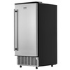 image:imageVEVOR Under Counter Ice Maker Machine Crescent Ice 25 LbsDay Stainless Steel Built in Ice Maker with Reversible Door 22Lbs Storage Ice Maker Machine for Commercial Home Kitchen No Drain RequiredCube Ice with Drain