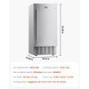 image:imageVEVOR Under Counter Ice Maker Machine Crescent Ice 25 LbsDay Stainless Steel Built in Ice Maker with Reversible Door 22Lbs Storage Ice Maker Machine for Commercial Home Kitchen No Drain RequiredNugget Ice with Drain