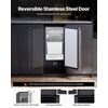 image:imageVEVOR Under Counter Ice Maker Machine Crescent Ice 25 LbsDay Stainless Steel Built in Ice Maker with Reversible Door 22Lbs Storage Ice Maker Machine for Commercial Home Kitchen No Drain RequiredCube Ice