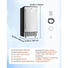image:imageVEVOR Undercounter Builtin Ice Maker 80 LbsDay Under Counter Ice Maker Machine with Reversible Door Stainless Steel Freestanding Ice Maker for Commercial Home Kitchen Electric Drainage