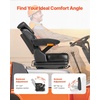 image:imageVEVOR Universal Forklift Seat Tractor Seat with Armrest amp Adjustable Backrest Shock Absorption Secure Micro Switch HighResilience PVC Mower Seat for Tractor Excavator Skid LoaderSuspension Seat