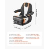 image:imageVEVOR Universal Forklift Seat Tractor Suspension Seat with Adjustable Back Armrest amp Safety Belt Secure Fold Down Tractor Seat with Micro Switch Lawnmower Seat for Skid Loader Bulldozer