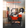 image:imageVEVOR Universal Forklift SeatTractor Seat with Micro Switch PVC Mower Seat wSeat Belt for fits Toyota Forklift AftermarketTractorSkid LoaderExcavatorDozerBackhoeTelehandlerUTVATV