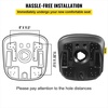 image:imageVEVOR Universal Lawn Tractor Seat Replacement Compact High Back Mower Seat Black Vinyl Forklift Seat Central Drain Hole Skid Steer Seat with Mounting Bolt Patterns of 8 x 115 amp 1125 x 1152Pcs Black
