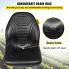 image:imageVEVOR Universal Lawn Tractor Seat Replacement Compact High Back Mower Seat Black Vinyl Forklift Seat Central Drain Hole Skid Steer Seat with Mounting Bolt Patterns of 8 x 115 amp 1125 x 1152Pcs Black