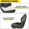 image:imageVEVOR Universal Lawn Tractor Seat Replacement Compact High Back Mower Seat Black Vinyl Forklift Seat Central Drain Hole Skid Steer Seat with Mounting Bolt Patterns of 8 x 115 amp 1125 x 1151Pc Black
