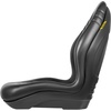 image:imageVEVOR Universal Lawn Tractor Seat Replacement Compact High Back Mower Seat Black Vinyl Forklift Seat Central Drain Hole Skid Steer Seat with Mounting Bolt Patterns of 8 x 115 amp 1125 x 1151Pc Black