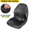 image:imageVEVOR Universal Lawn Tractor Seat Replacement Compact High Back Mower Seat Black Vinyl Forklift Seat Central Drain Hole Skid Steer Seat with Mounting Bolt Patterns of 8 x 115 amp 1125 x 1151Pc Black