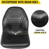 image:imageVEVOR Universal Lawn Tractor Seat Replacement Compact High Back Mower Seat Black Vinyl Forklift Seat Central Drain Hole Skid Steer Seat with Mounting Bolt Patterns of 8 x 115 amp 1125 x 1151Pc Black