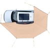 image:imageVEVOR Vehicle Awning 66x82 Roof Rack PullOut Sun Shade UV50 PU3000mm Retractable Weatherproof 4x4 Side Awning for SUV Outdoor Camping amp Overland Hardware Included wWaterproof Storage BagKhaki 270 2067ft Car Awning with LED