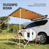 image:imageVEVOR Vehicle Awning 66x82 Roof Rack PullOut Sun Shade UV50 PU3000mm Retractable Weatherproof 4x4 Side Awning for SUV Outdoor Camping amp Overland Hardware Included wWaterproof Storage BagKhaki 66X82ft Car Awning