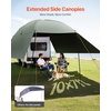 image:imageVEVOR Vehicle Awning 66x82 Roof Rack PullOut Sun Shade UV50 PU3000mm Retractable Weatherproof 4x4 Side Awning for SUV Outdoor Camping amp Overland Hardware Included wWaterproof Storage BagArmyGreen 10X7ft Car Awning