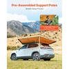 image:imageVEVOR Vehicle Awning 66x82 Roof Rack PullOut Sun Shade UV50 PU3000mm Retractable Weatherproof 4x4 Side Awning for SUV Outdoor Camping amp Overland Hardware Included wWaterproof Storage BagKhaki 270 10553ft Car Awning