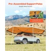 image:imageVEVOR Vehicle Awning 66x82 Roof Rack PullOut Sun Shade UV50 PU3000mm Retractable Weatherproof 4x4 Side Awning for SUV Outdoor Camping amp Overland Hardware Included wWaterproof Storage BagKhaki 270 2067ft Car Awning