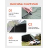 image:imageVEVOR Vehicle Awning 66x82 Roof Rack PullOut Sun Shade UV50 PU3000mm Retractable Weatherproof 4x4 Side Awning for SUV Outdoor Camping amp Overland Hardware Included wWaterproof Storage BagArmyGreen 10X7ft Car Awning
