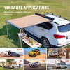 image:imageVEVOR Vehicle Awning 66x82 Roof Rack PullOut Sun Shade UV50 PU3000mm Retractable Weatherproof 4x4 Side Awning for SUV Outdoor Camping amp Overland Hardware Included wWaterproof Storage BagKhaki 46X66ft Car Awning