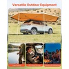 image:imageVEVOR Vehicle Awning 66x82 Roof Rack PullOut Sun Shade UV50 PU3000mm Retractable Weatherproof 4x4 Side Awning for SUV Outdoor Camping amp Overland Hardware Included wWaterproof Storage BagKhaki 270 2067ft Car Awning