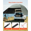 image:imageVEVOR Vehicle Awning 66x82 Roof Rack PullOut Sun Shade UV50 PU3000mm Retractable Weatherproof 4x4 Side Awning for SUV Outdoor Camping amp Overland Hardware Included wWaterproof Storage BagArmyGreen 10X7ft Car Awning