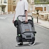 image:imageVEVOR WalkBehind Hand Push Floor Sweeper 256 Sweeping Width Floor Sweeper Manual NonElectric 5Gallon Waste Container Angle amp Height Adjustable Folding Handle for Walkway Yard Garage PatioGray  Black