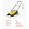 image:imageVEVOR WalkBehind Hand Push Floor Sweeper 256 Sweeping Width Floor Sweeper Manual NonElectric 5Gallon Waste Container Angle amp Height Adjustable Folding Handle for Walkway Yard Garage PatioYellow
