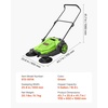 image:imageVEVOR WalkBehind Hand Push Floor Sweeper 256 Sweeping Width Floor Sweeper Manual NonElectric 5Gallon Waste Container Angle amp Height Adjustable Folding Handle for Walkway Yard Garage PatioGreen