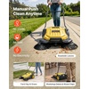image:imageVEVOR WalkBehind Hand Push Floor Sweeper 256 Sweeping Width Floor Sweeper Manual NonElectric 5Gallon Waste Container Angle amp Height Adjustable Folding Handle for Walkway Yard Garage PatioYellow