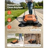 image:imageVEVOR WalkBehind Hand Push Floor Sweeper 256 Sweeping Width Floor Sweeper Manual NonElectric 5Gallon Waste Container Angle amp Height Adjustable Folding Handle for Walkway Yard Garage PatioOrange