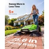image:imageVEVOR WalkBehind Hand Push Floor Sweeper 256 Sweeping Width Floor Sweeper Manual NonElectric 5Gallon Waste Container Angle amp Height Adjustable Folding Handle for Walkway Yard Garage PatioGreen