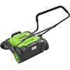 image:imageVEVOR WalkBehind Hand Push Floor Sweeper 256 Sweeping Width Floor Sweeper Manual NonElectric 5Gallon Waste Container Angle amp Height Adjustable Folding Handle for Walkway Yard Garage PatioGreen