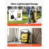 image:imageVEVOR WalkBehind Hand Push Floor Sweeper 256 Sweeping Width Floor Sweeper Manual NonElectric 5Gallon Waste Container Angle amp Height Adjustable Folding Handle for Walkway Yard Garage PatioYellow