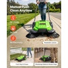 image:imageVEVOR WalkBehind Hand Push Floor Sweeper 256 Sweeping Width Floor Sweeper Manual NonElectric 5Gallon Waste Container Angle amp Height Adjustable Folding Handle for Walkway Yard Garage PatioGreen