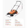 image:imageVEVOR WalkBehind Hand Push Floor Sweeper 256 Sweeping Width Floor Sweeper Manual NonElectric 5Gallon Waste Container Angle amp Height Adjustable Folding Handle for Walkway Yard Garage PatioOrange