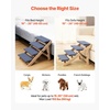image:imageVEVOR Wood Pet Stairs 5Step Dog Stairs for Beds Sofa amp Cars 150lbs Load Capacity Floded Flat Design Stable amp Sturdy Cat amp Dog Step Ladder for Small Medium Large Older Pet Puppy EssentialsWood ColorBlue