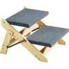 image:imageVEVOR Wood Pet Stairs 5Step Dog Stairs for Beds Sofa amp Cars 150lbs Load Capacity Floded Flat Design Stable amp Sturdy Cat amp Dog Step Ladder for Small Medium Large Older Pet Puppy EssentialsNatural