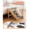 image:imageVEVOR Wood Pet Stairs 5Step Dog Stairs for Beds Sofa amp Cars 150lbs Load Capacity Floded Flat Design Stable amp Sturdy Cat amp Dog Step Ladder for Small Medium Large Older Pet Puppy EssentialsWood ColorBlue